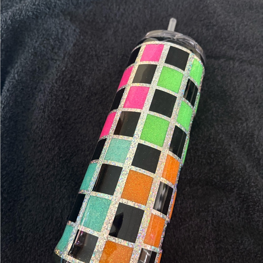 Colorful Checkered Tumbler